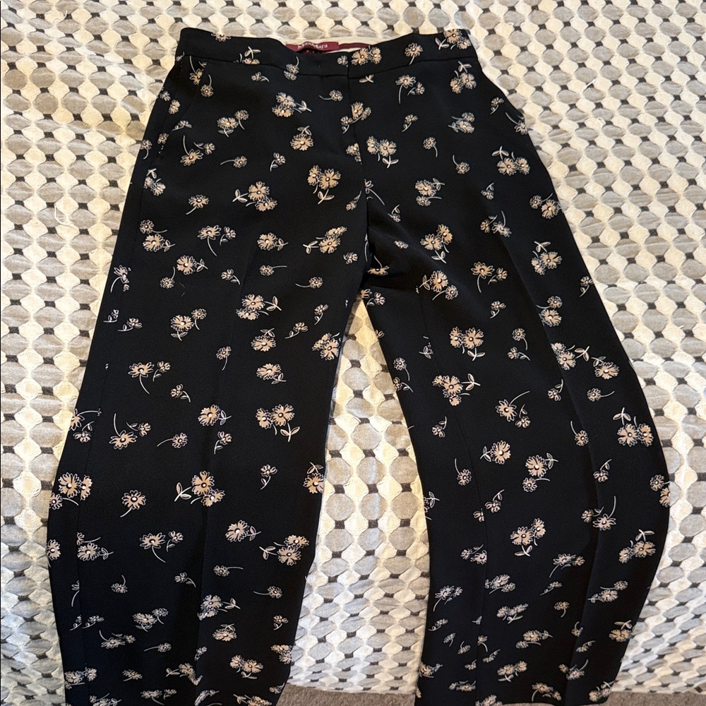 MaxMara Black Floral Pull-On Kids Pants